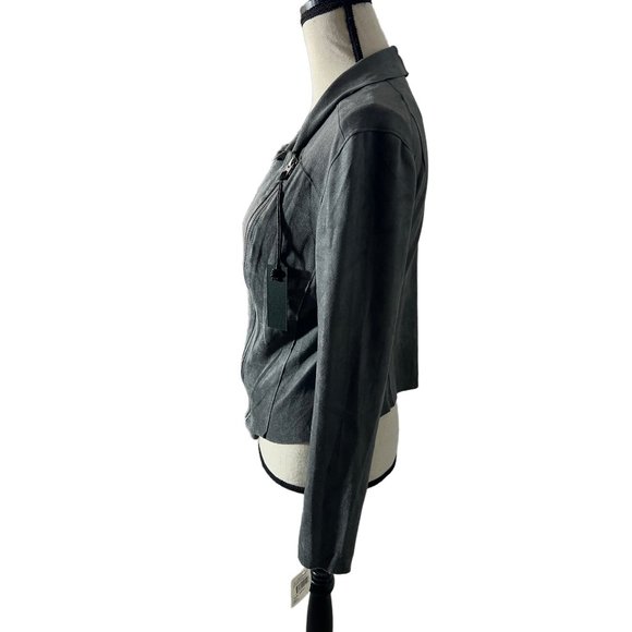 Blanknyc Suede Moro Jacket in Silver Screen Small - Picture 4 of 6